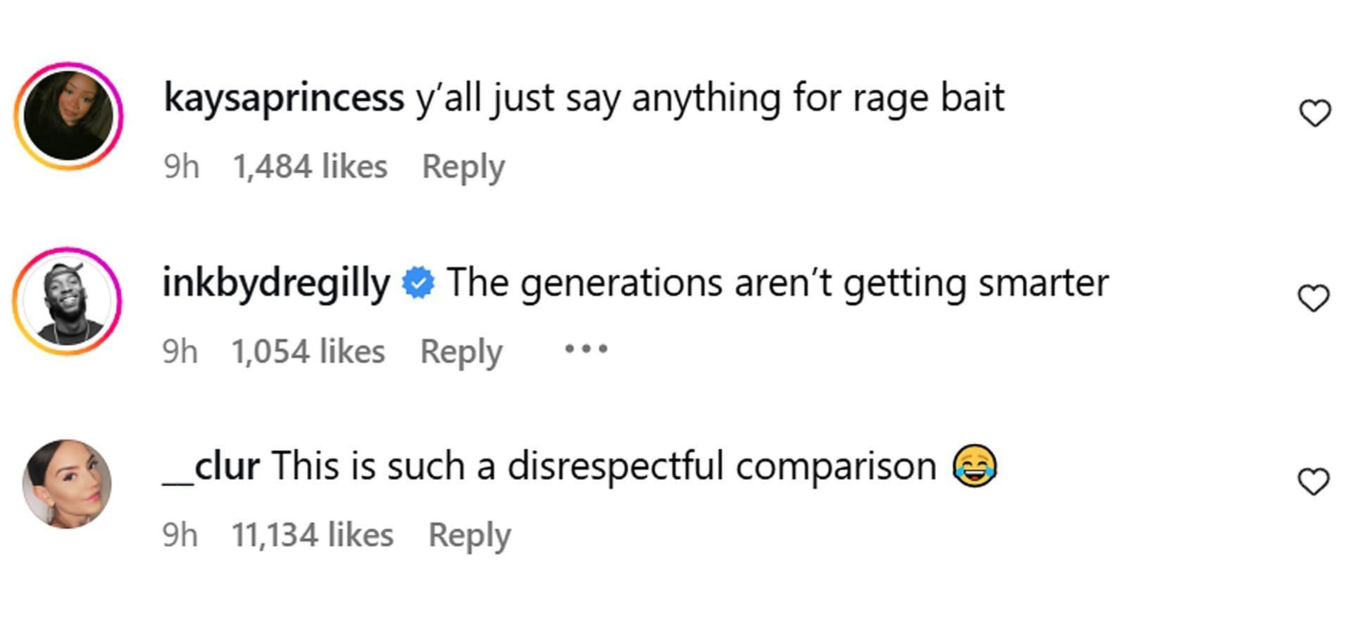 Comments reacting to the news (Image via Instagram/@theshaderoom)